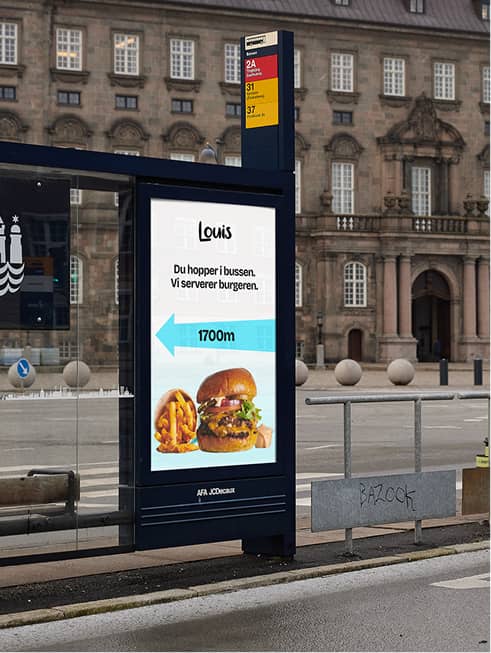 Louis Burger out-of-home billboard 1 around Copenhagen