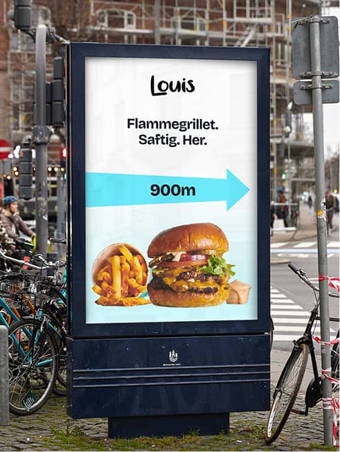 Louis Burger out-of-home billboard 2 around Copenhagen