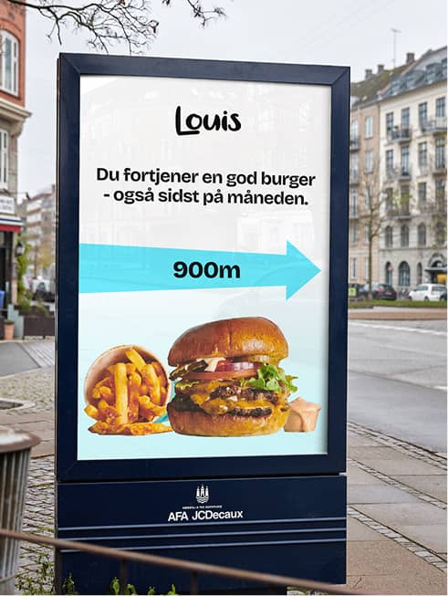 Louis Burger out-of-home billboard 3 around Copenhagen