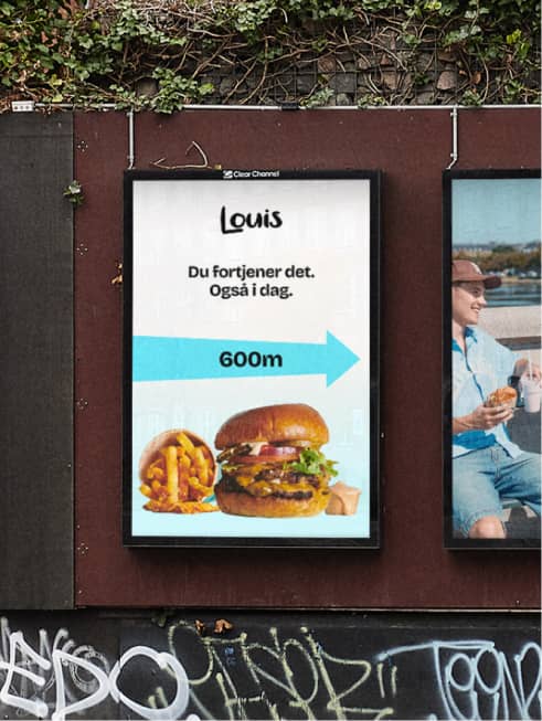 Louis Burger out-of-home billboard 4 around Copenhagen