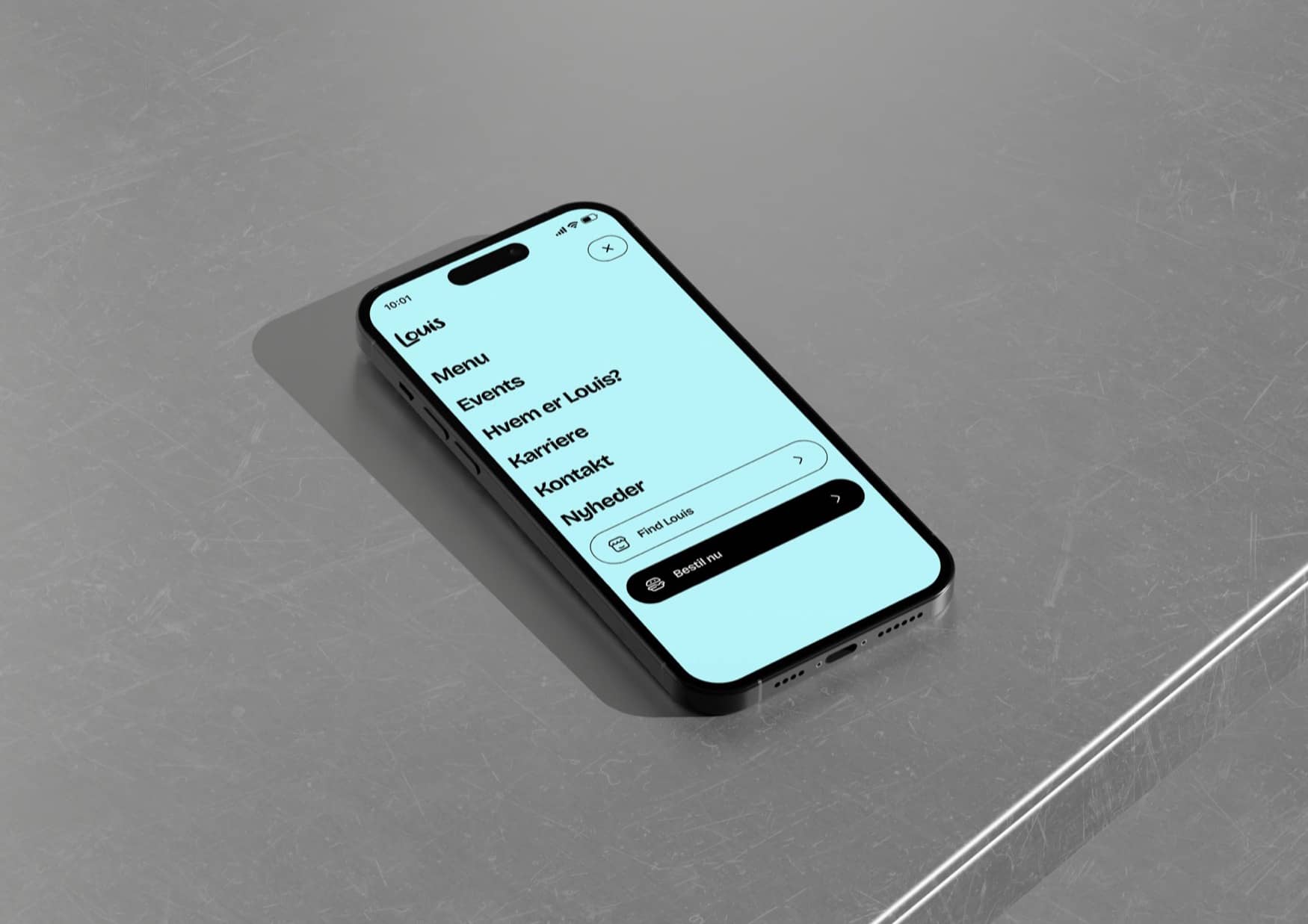 Louis Burger mobile site mockup 2