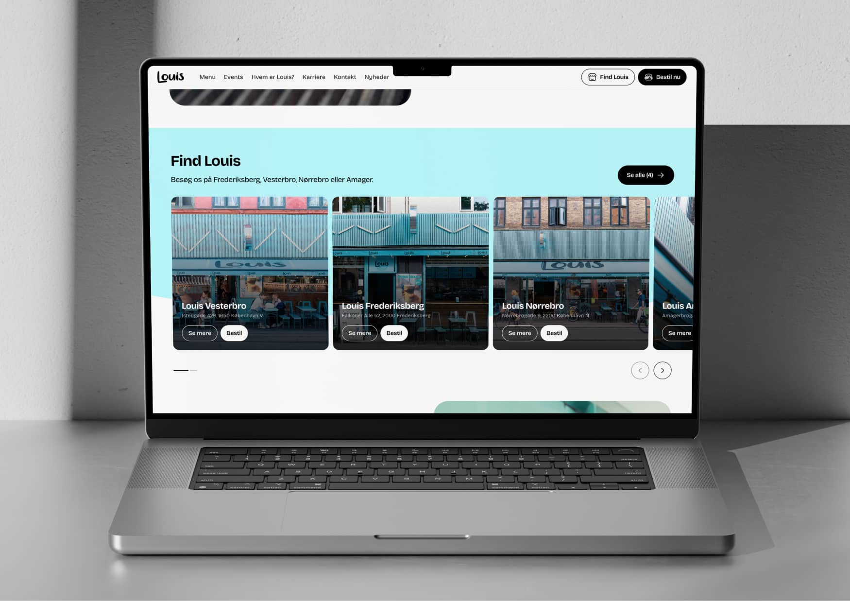 Louis Burger website locations page
