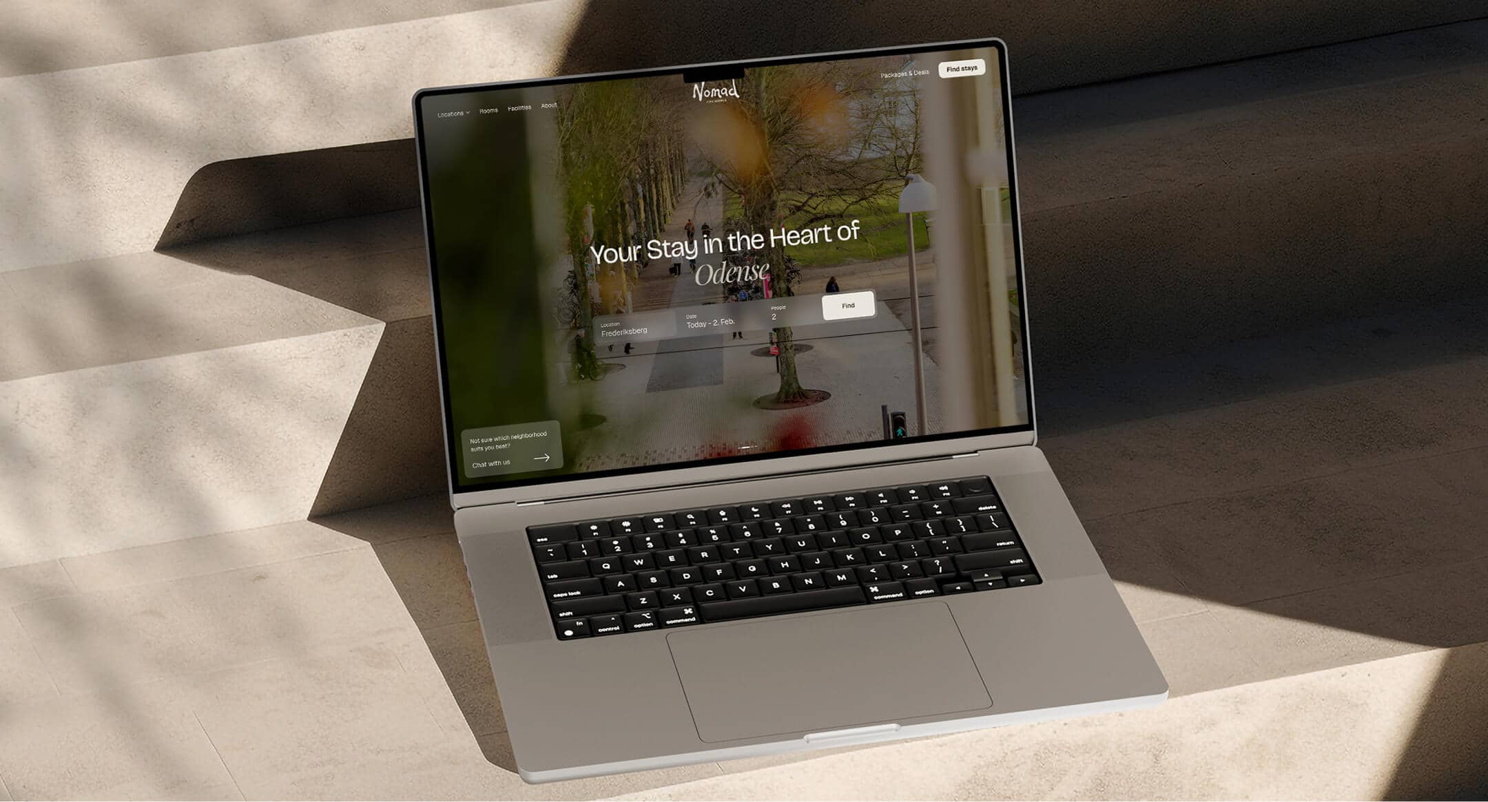 Nomad City Hotels desktop site